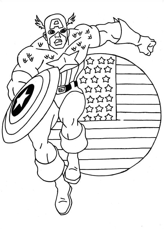 Coloriage Captain America Imprimer Gratuit Printable Coloring Pages Captain America Superheroes