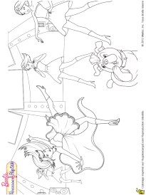 Coloriage Cascade D Eau Coloriage Barbie Princesse Et Popstar Sur Hugolescargot