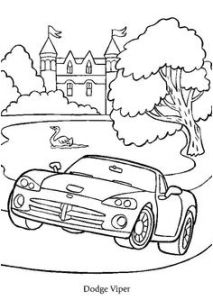 Coloriage Cascade D Eau Une Mini Cooper Dans La forªt Colorier Free Items