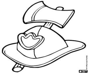 Coloriage Casque Pompier Coloriage Profession Pompier   Imprimer