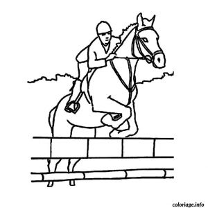Coloriage Cheval Saut D Obstacle Coloriage Cheval Saut D Obstacle Dessin