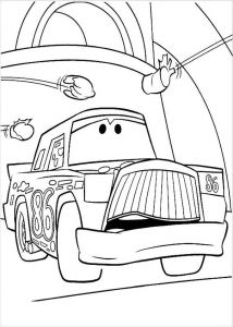 Coloriage Chick Hicks Index Of Coloriages Films Cars Quatre Roues Pixar