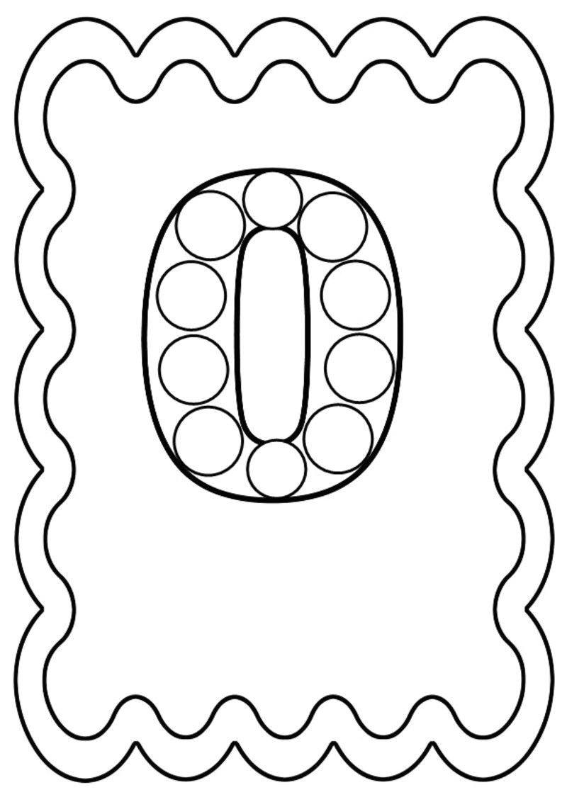 Coloriage Chiffre Et Lettre A Imprimer Coloriage Chiffre 0 Chiffre   Colorier Ou   Gommettes