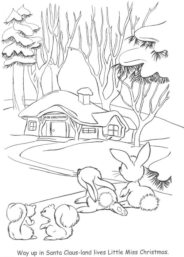 Coloriage Cocotier From "little Miss Christmas and Santa" Coloring Book