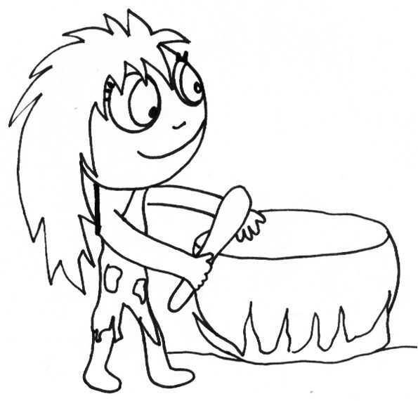 Coloriage Cro Magnon Coloriage D Une Femme De Cro Magnon Cuisinant Tªte   Modeler