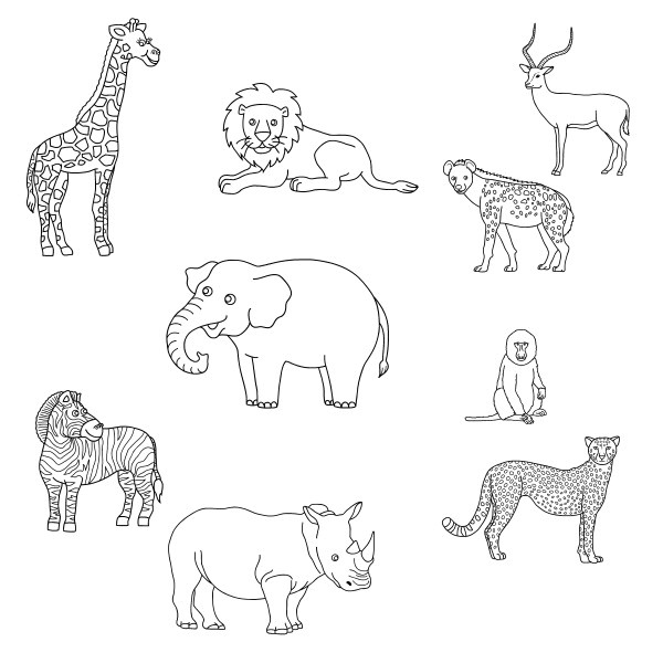 Coloriage D Afrique A Imprimer Coloriage Animaux Sauvages D Afrique