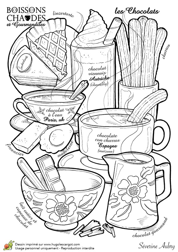 Coloriage D équitation Dessin   Colorier D Une Boisson Du Monde Les Chocolats
