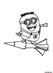 Coloriage D Une Fusée 10 Coloriage Gratuit Les Minions