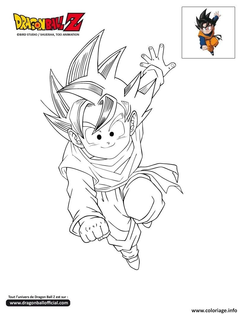 Coloriage Dbz En Ligne Coloriage Dbz Goten Dragon Ball Z Ficiel Dessin