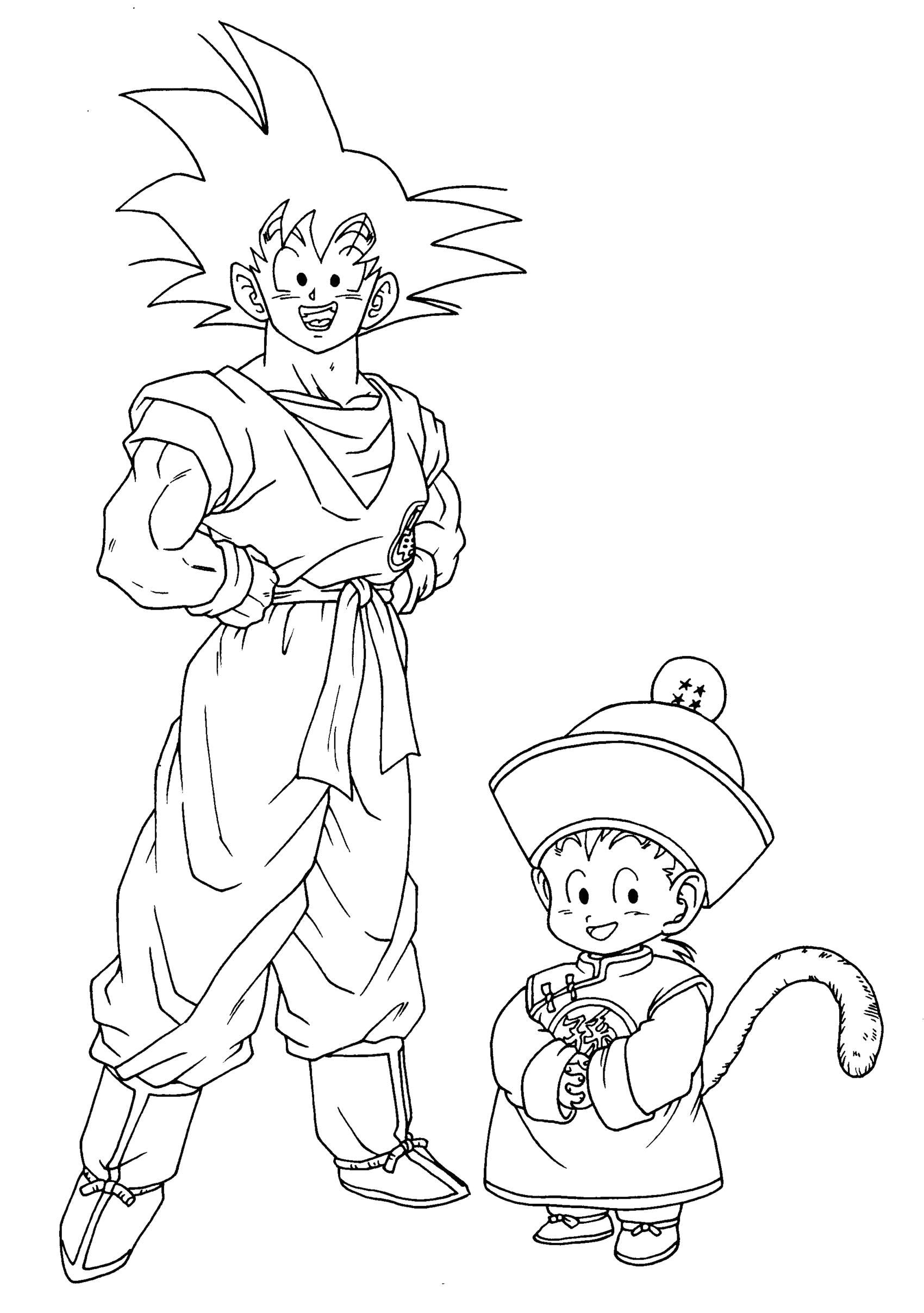 Coloriage Dbz En Ligne Coloriage Dragon Ball Z Les Beaux Dessins De Dessin Animé  