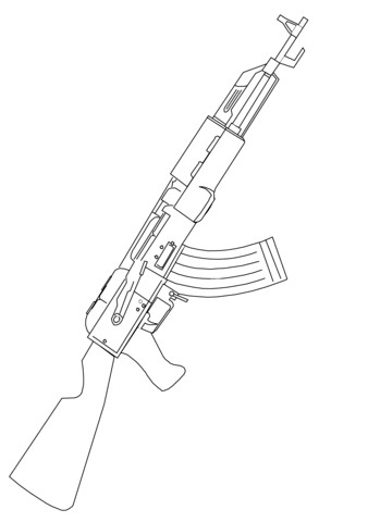 Coloriage De Ak 47 Ak 47 Gev¦r Tegninger Coloring Pages Pinterest