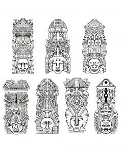 Coloriage De Ak 47 Galerie De Coloriages Gratuits Coloriage Adulte totems Inspiration