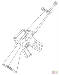 Coloriage De Ak 47 Sniper Rifle Drawing at Getdrawings