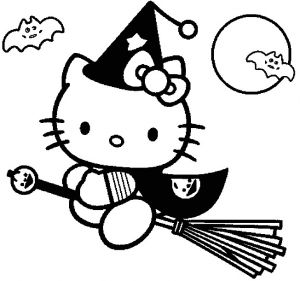 Coloriage De Aloine Coloriage Kitty Halloween