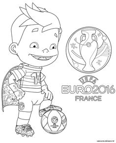 Coloriage De Angelo La Débrouille Logo Officiel De L Euro 2016 Euro 2016 Pinterest