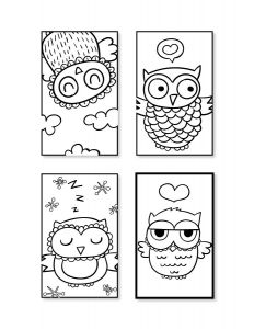Coloriage De Billet 43 Best Coloriages De Hiboux Pour Adulte Owl Adult Coloring Pages