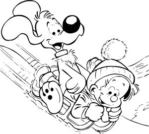 Coloriage De Boule Et Bill Coloriage Boule Et Bill La Neige Imprimer Sur Coloriages Fo