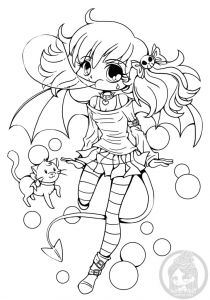 Coloriage De Char 90 Best Coloriage Personnage Chibi Et Manga Adult Coloring Page