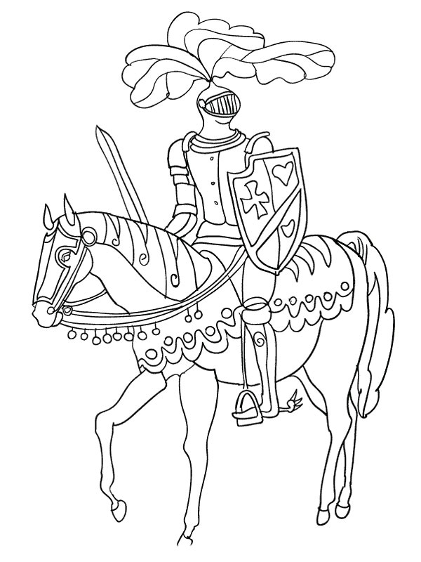 Coloriage De Chevalier à Imprimer Coloriage Cavalire Coloriage Cavalier Et Chevaux Un Tatouage De