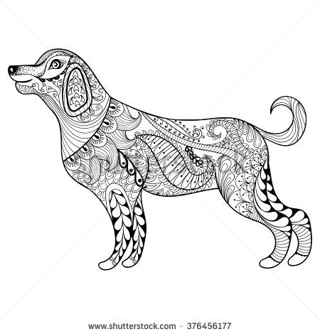 Coloriage De Chien Boxer Wild Dog Stock Vectors & Vector Clip Art Shutterstock