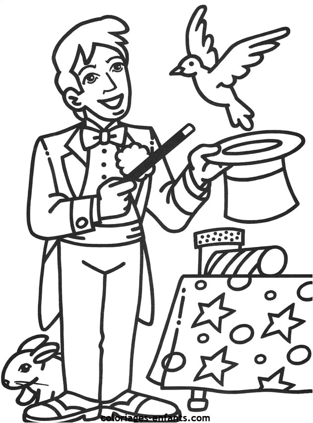 Coloriage De Cirque A Imprimer Gratuit Coloriage Cirque Magicien