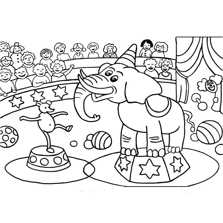 Coloriage De Cirque A Imprimer Gratuit Coloriage Cirque Maternelle
