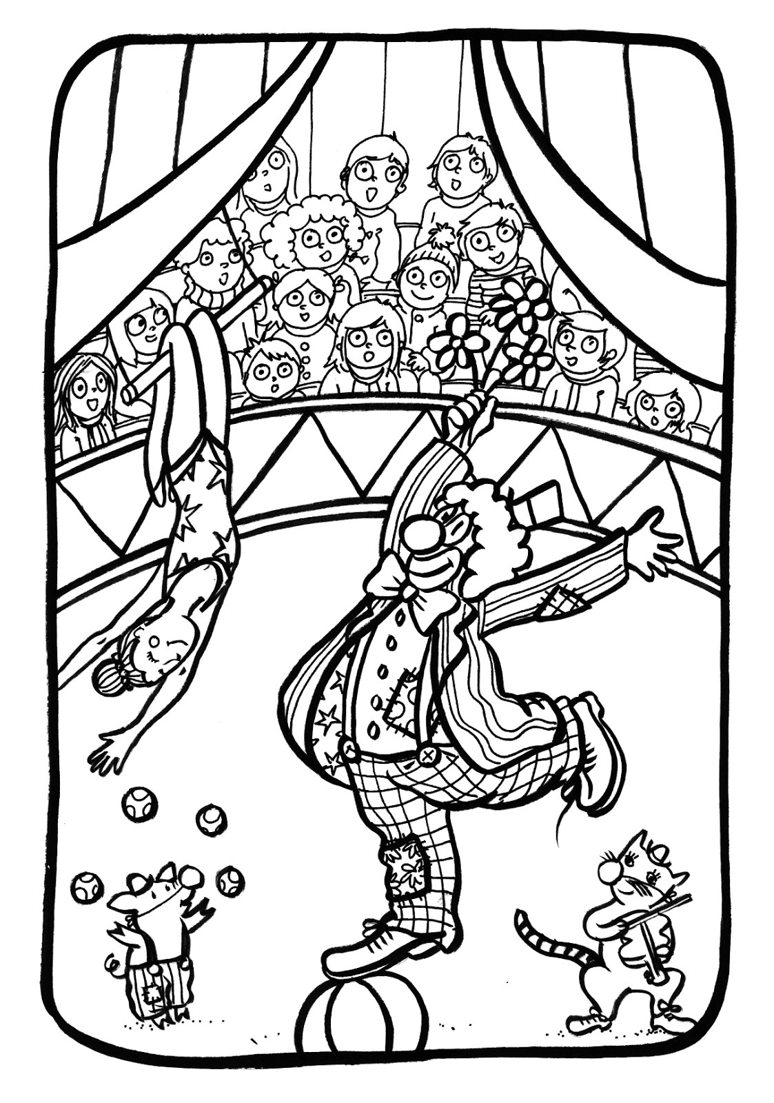 Coloriage De Cirque A Imprimer Gratuit Dessins Gratuits   Colorier Coloriage Cirque   Imprimer