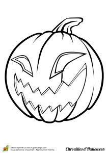 Coloriage De Citrouille Pour Halloween A Imprimer Coloriage Halloween Citrouille Qui Fait Peur