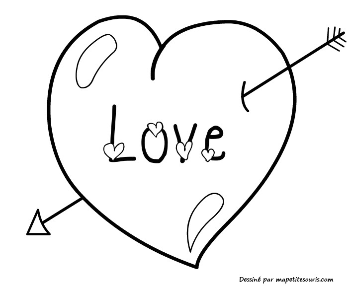 Coloriage De Coeur D Amour A Imprimer Coloriage Imprimer Coeur Coloriage Imprimer Chiffres Et formes
