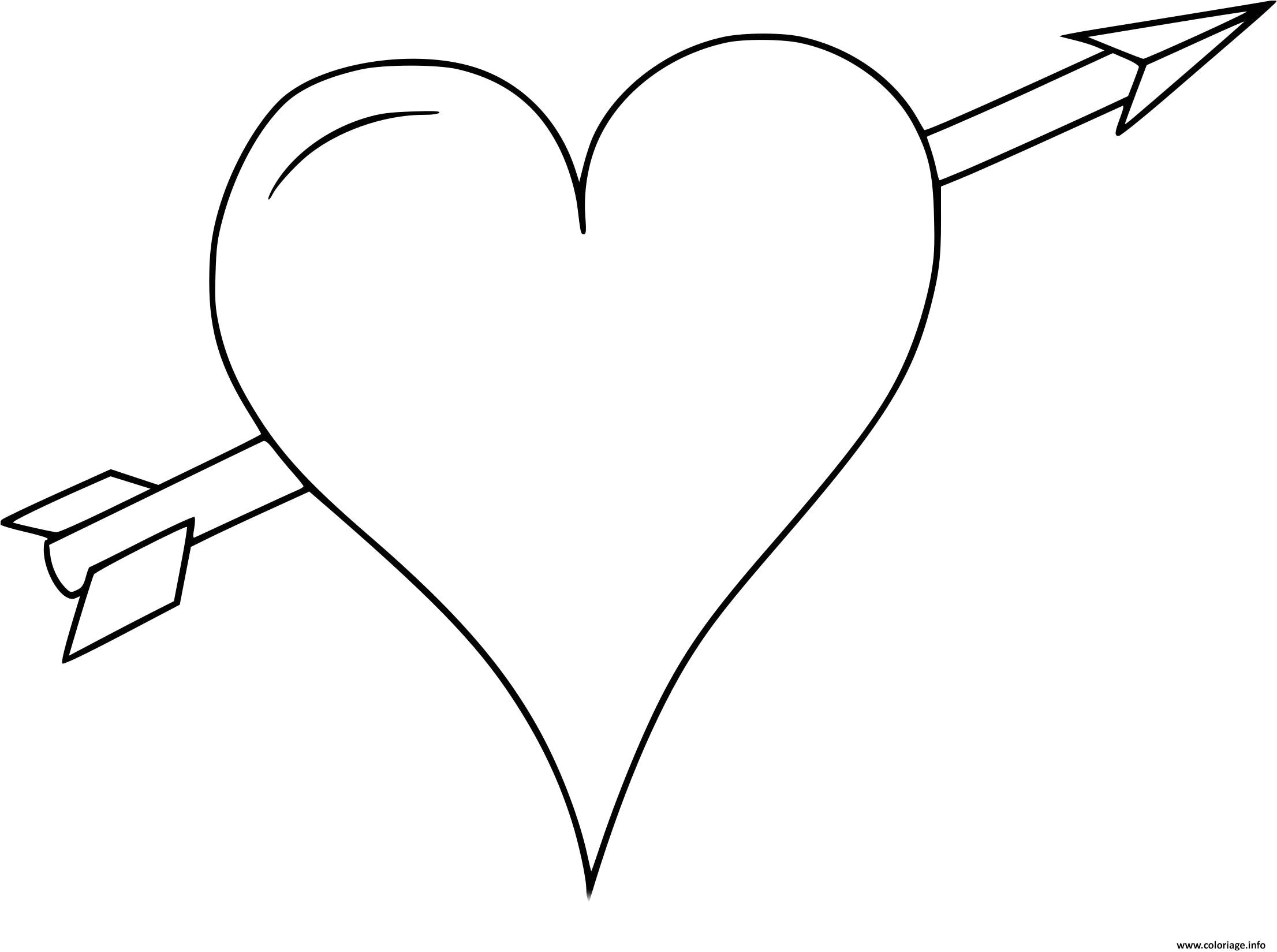 Coloriage De Coeur D Amour Dessin De Coeur D Amour  Imprimer Superbe Image Dessin De Coeur