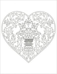 Coloriage De Coeur D Amour Image De Coeur D Amour Gratuit Dessiner Artherapie