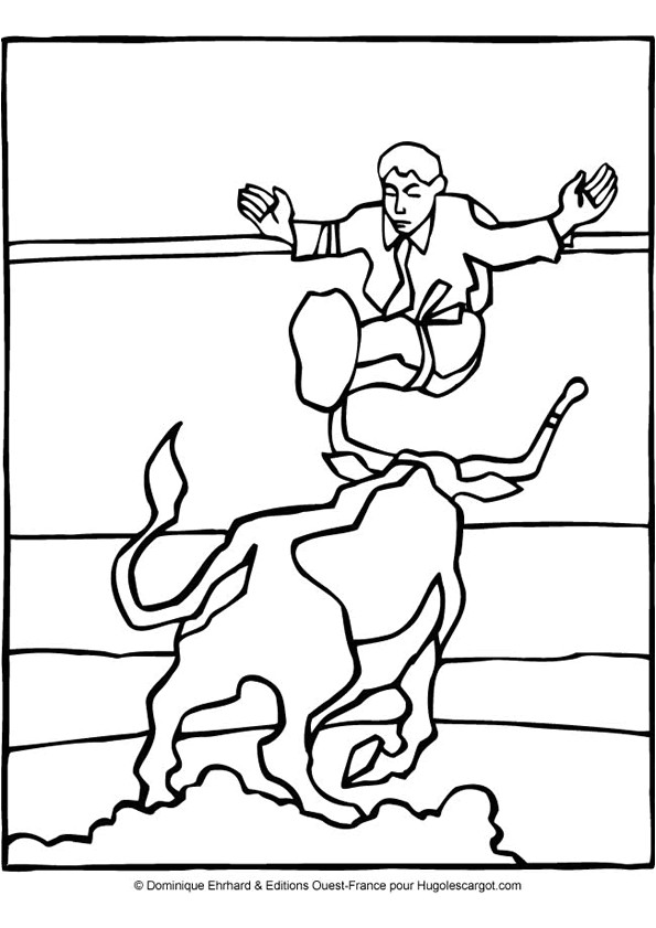 Coloriage De Corrida 44 Dessins De Coloriage Taureau   Imprimer