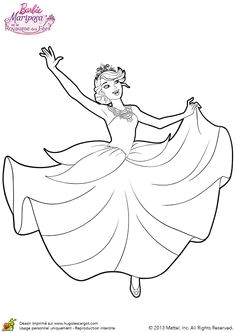 Coloriage De Danseuse étoile Giselle Main Character Of the Ballet Barbie Printable