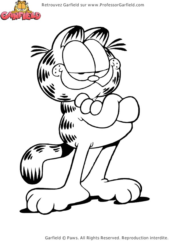 Coloriage De Garfield A Imprimer Coloriage Garfield Content