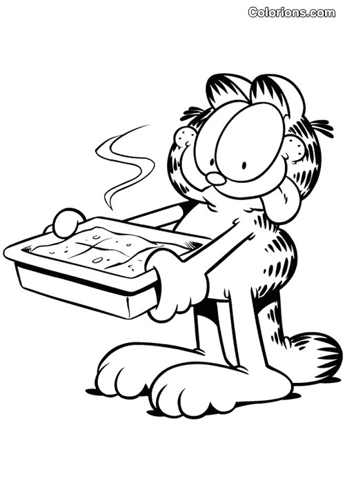 Coloriage De Garfield A Imprimer Dessin De Coloriage Garfield   Imprimer Cp