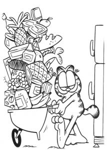 Coloriage De Garfield A Imprimer Dessin De Coloriage Garfield   Imprimer Cp