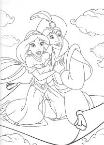 Coloriage De Jasmine Et Aladin 283 Best Aladdin Images On Pinterest