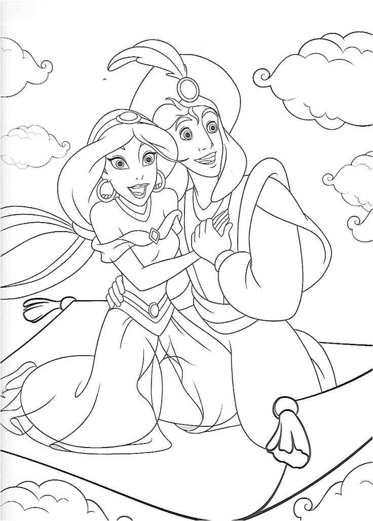 Coloriage De Jasmine Et Aladin 283 Best Aladdin Images On Pinterest