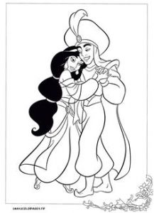 Coloriage De Jasmine Et Aladin Aladdin Coloring Picture Color Pages Disney Pinterest