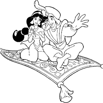 Coloriage De Jasmine Et Aladin Coloriage Princesse Jasmine Et Aladdin Fly
