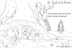 Coloriage De La Cigale Et La Fourmi Coloriages De La Fable La Cigale Et La Fourmi