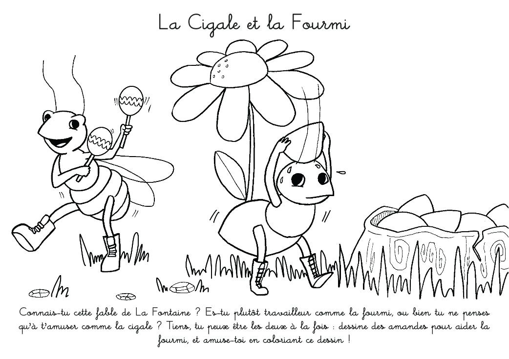 Coloriage De La Cigale Et La Fourmi Image Fleur Muguet A Colorier Pour Enfants A Imprimer Gratuitement