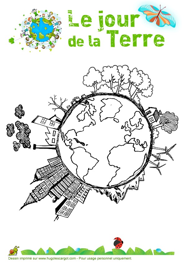 Coloriage De La Terre A Imprimer Coloriage Le Jour De La Terre 22 Page 22 Sur 35 Sur Hugolescargot