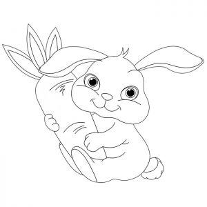 Coloriage De Lapin Trop Mignon A Imprimer Coloriage Lapin Trop Mignon
