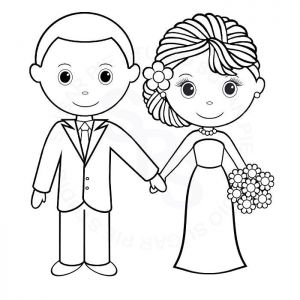 Coloriage De Marier Coloriage Mari Et Mariée A Imprimer Gratuit Wedding