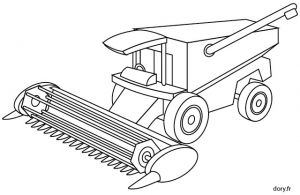 Coloriage De Moissonneuse Dessin Imprimer Une Moissonneuse Batteuse Dory Coloriages