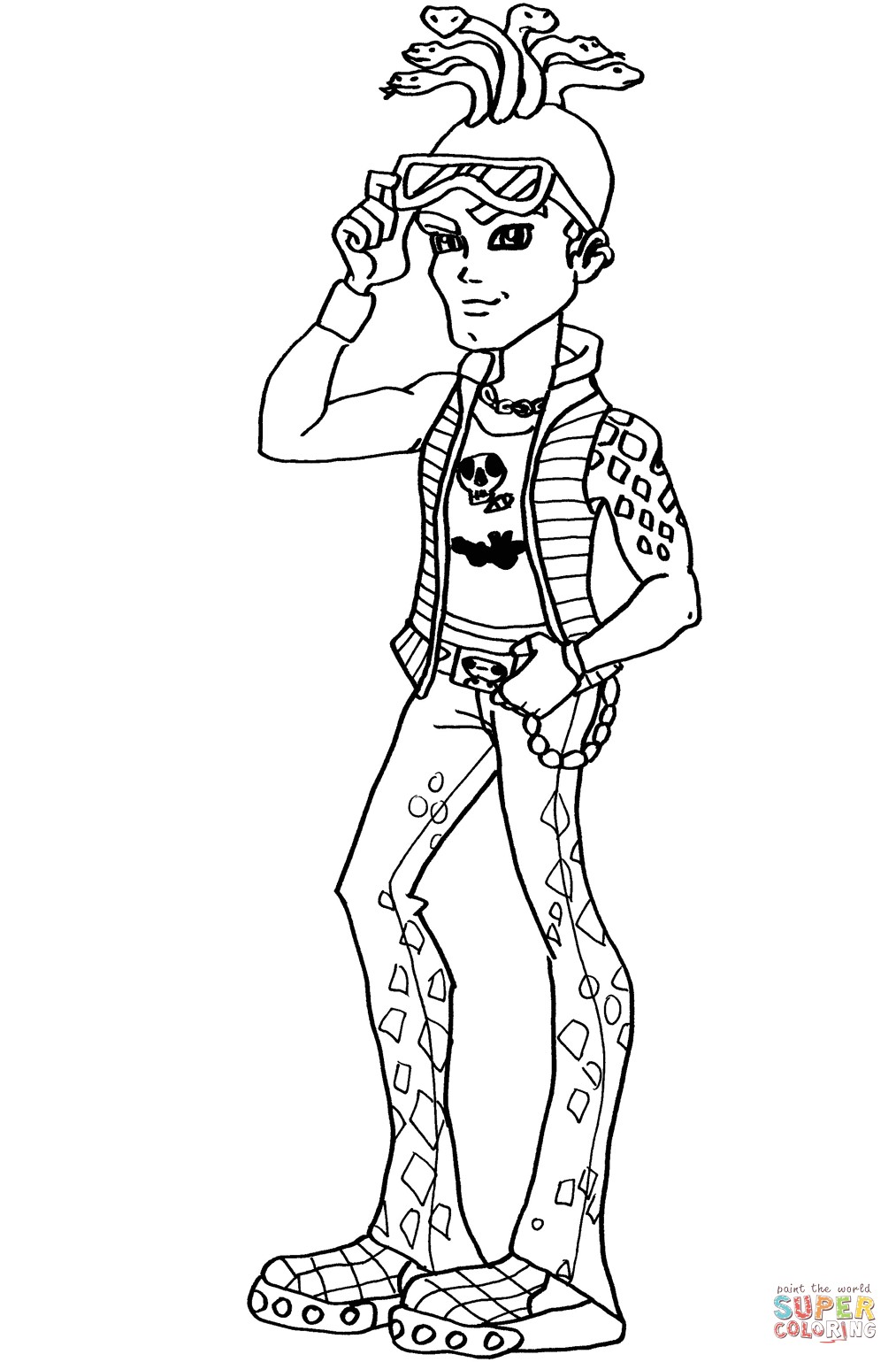 Coloriage De Monster High à Imprimer Gratuit Monster High Deuce Super Coloring 2 Color Monster High
