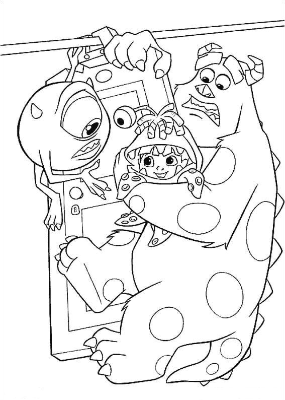 Coloriage De Monstre Et Compagnie Coloriage Dessins Dessins   Imprimer Et La Couleur En Ligne