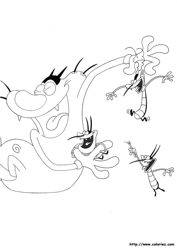 Coloriage De Oggy Et Les Cafards Coloriage Oggy Les Beaux Dessins De Dessin Animé   Imprimer Et