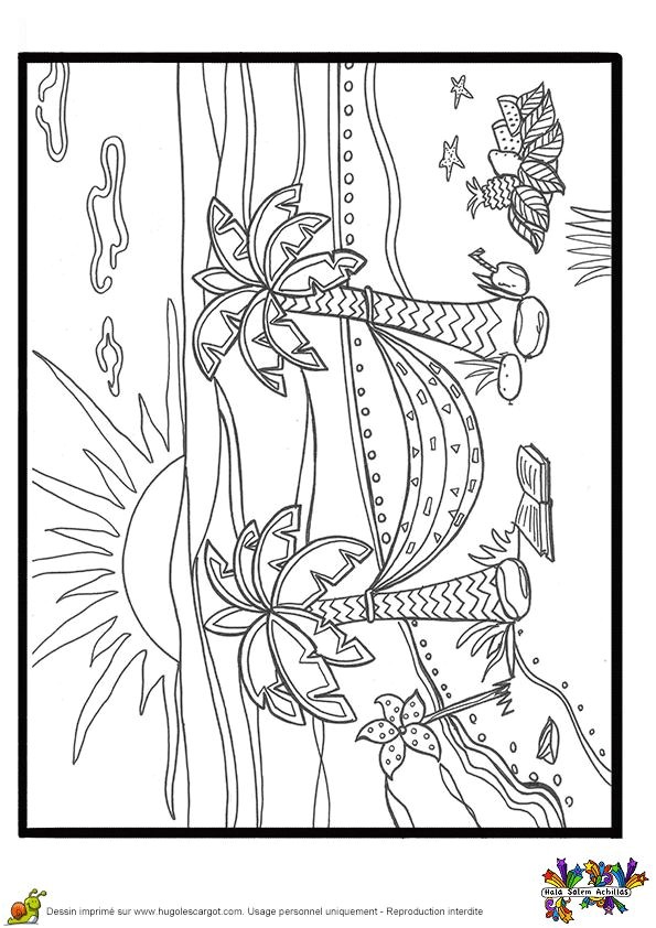 Coloriage De Palmier 143 Best Coloriages Vacances D été Images On Pinterest